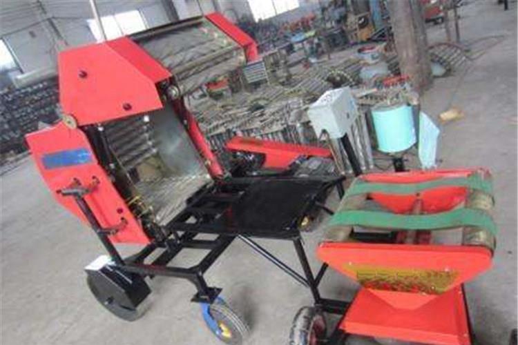 打捆包膜一體機可對各種揉搓機揉搓后的（干、濕）牧草、稻草、玉米秸稈、麥秸、地瓜秧、花生秧、大豆秸其他干鮮草類同樣能進行捆扎